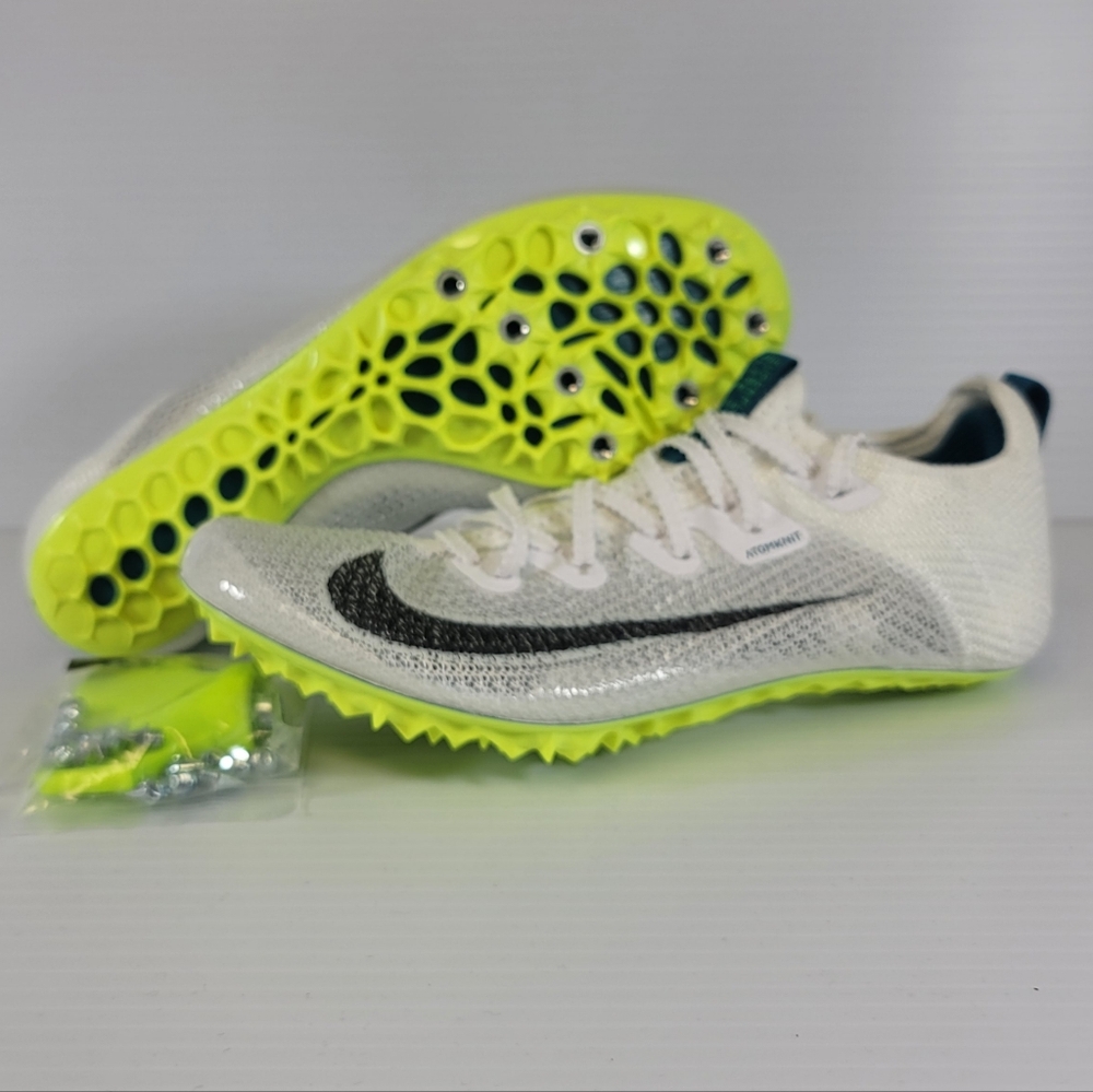 Nike Zoom Superfly Elite 2 Men's Flyknit White Green Spikes FZ9662-100